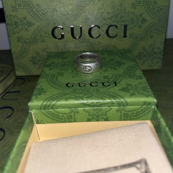 Gucci Blind For Love Sterling Silver Ring Size 9 - Picture 1 of 6